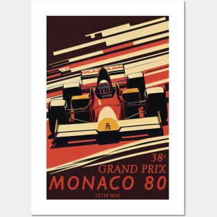 1980 Monaco Grand Prix Travel Poster Posters and Art